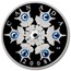 2008 Canada 1 oz Silver $20 Crystal Snowflake (Sapphire, w/Box)
