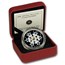 2008 Canada 1 oz Silver $20 Crystal Snowflake (Sapphire, w/Box)