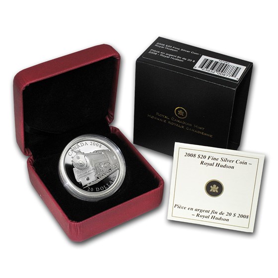 2008 Canada 1 oz Silver $20 Great Locomotives (Royal Hudson) 2008 Canada 1 oz Silver $20 Great Locomotives (Royal Hudson)