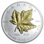 2008 Canada 1 oz Silver $5 Maple Leaf 20th Anniversary (Gilded)