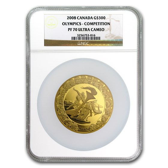 2008 Canada Gold $300 Olympics Competition PF-70 NGC 2008 Canada Gold $300 Olympics Competition PF-70 NGC