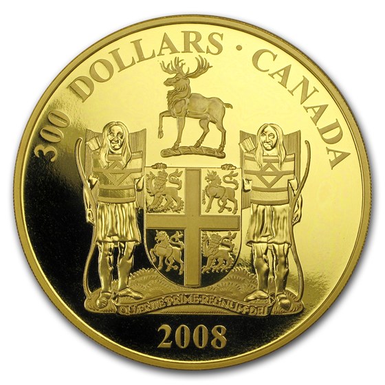 2008 Canada Proof Gold $300 Alberta Coat of Arms 2008 Canada Proof Gold $300 Alberta Coat of Arms