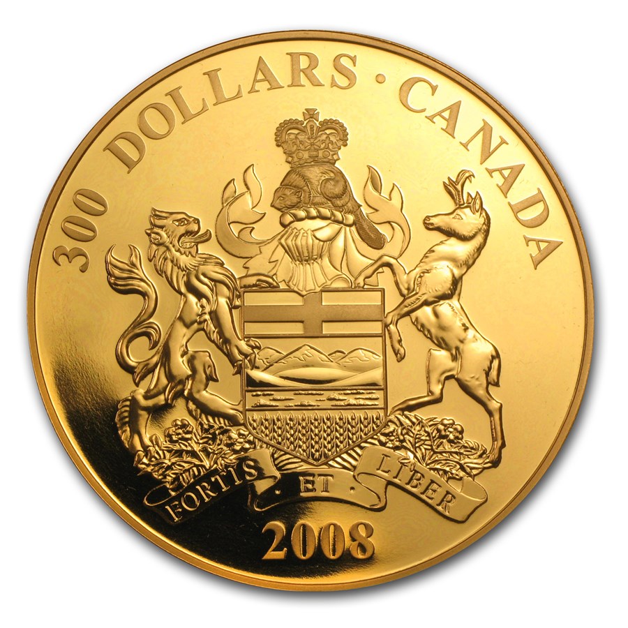 Buy 2008 Canada Proof Gold 300 Alberta Coat of Arms APMEX