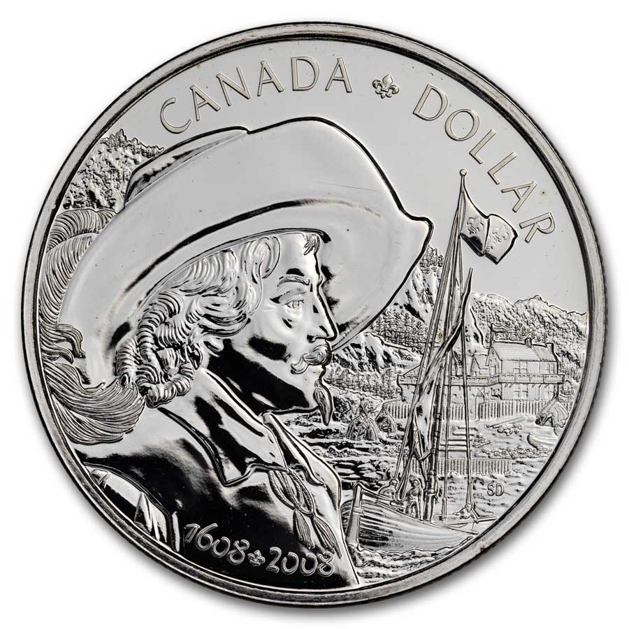 2008 Canada Silver Dollar BU (400th Anniv Quebec City)