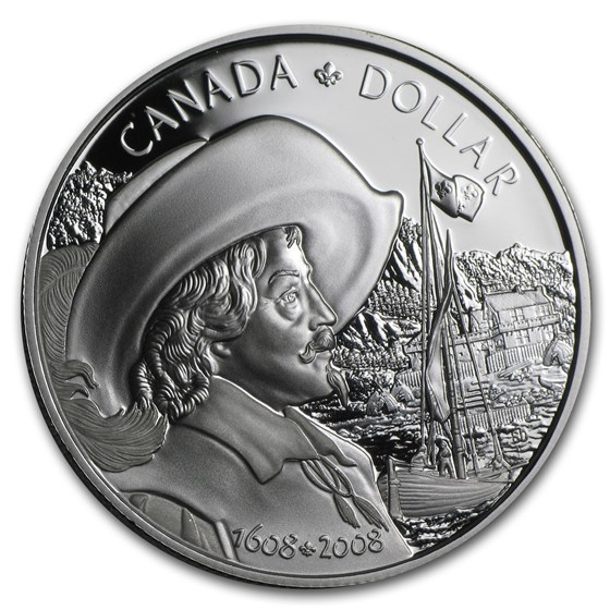 2008 Canada Silver Dollar Proof (400th Anniv of Quebec City)