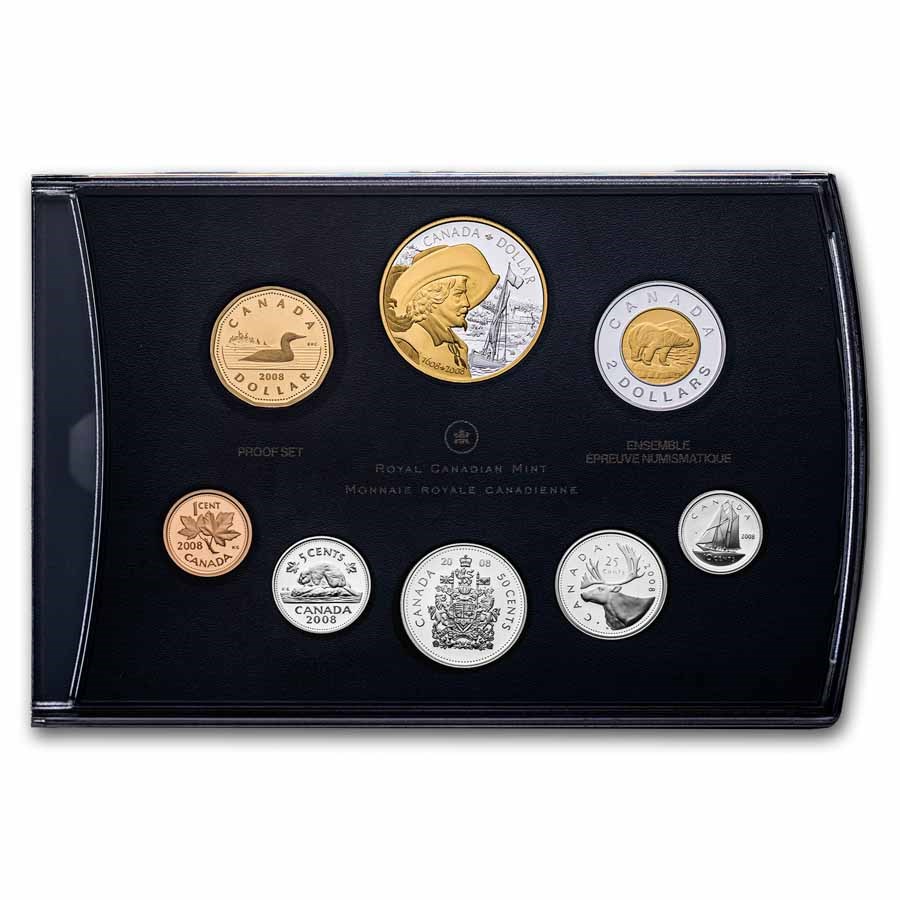 2008 Canada Silver Dollar Proof Set 400th Anniv of Quebec City