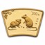 2008 China 1/2 oz Gold Fan Year of the Rat (w/Box & COA)