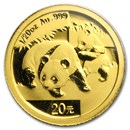 2008 China 1/20 oz Gold Panda BU (Sealed)