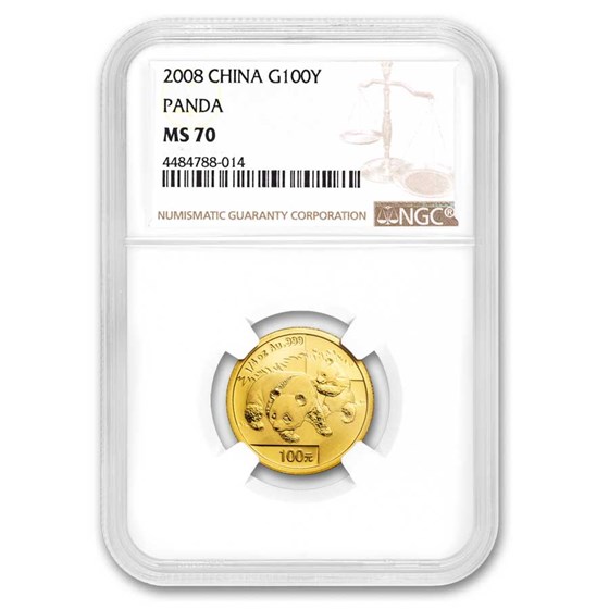 2008 China 1/4 oz Gold Panda MS-70 NGC 2008 China 1/4 oz Gold Panda MS-70 NGC