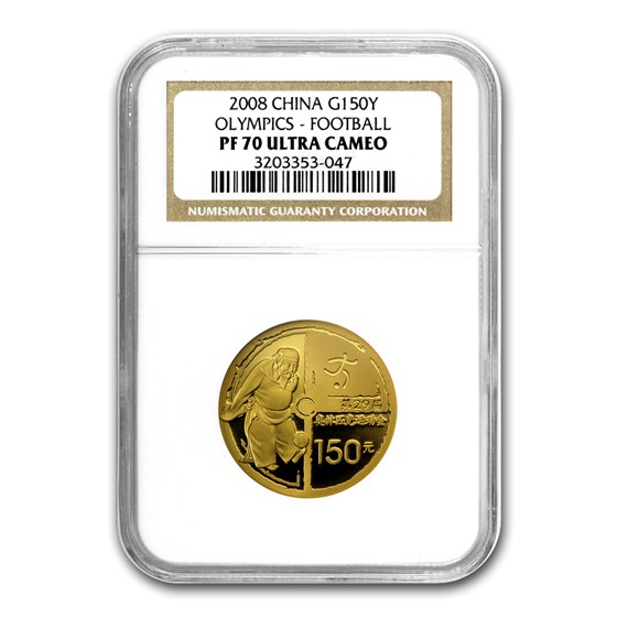 2008 China Proof Gold Olympic Football PF-70 NGC 2008 China Proof Gold Olympic Football PF-70 NGC