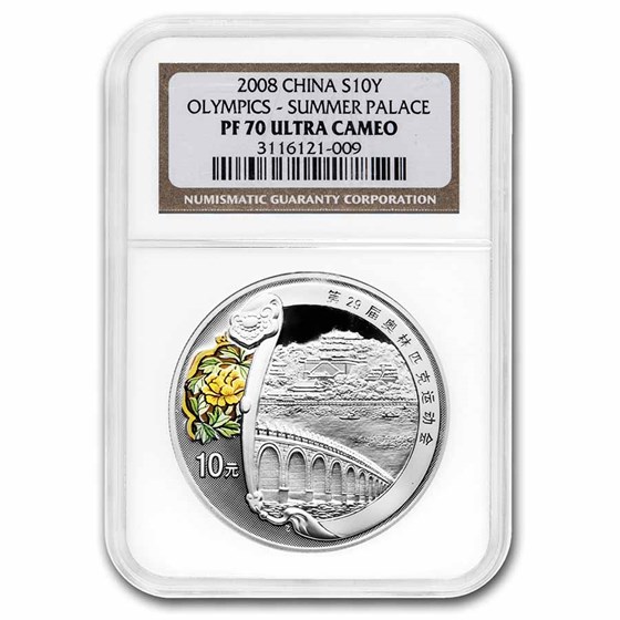 2008 China Silver ¥10 Olympic Games - Palace PF-70 NGC 2008 China Silver ¥10 Olympic Games - Palace PF-70 NGC