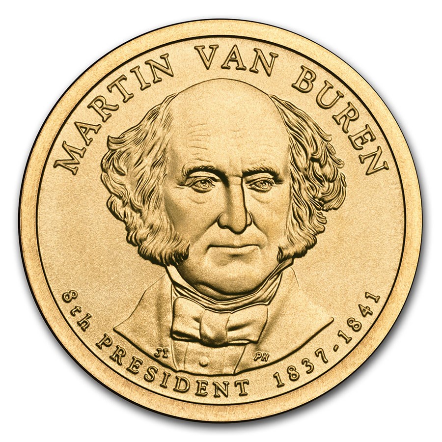 2008-D Martin Van Buren Presidential Dollar BU