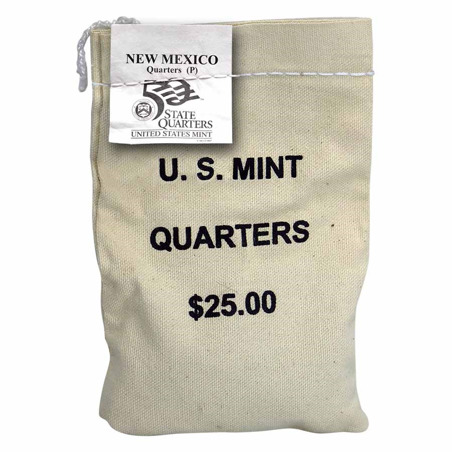 2008-D New Mexico State Quarter $25 Sealed Mint Bag BU