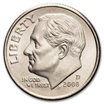 2008-D Roosevelt Dime 50-Coin Roll BU