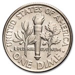 2008-D Roosevelt Dime 50-Coin Roll BU