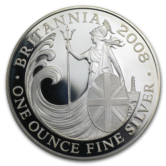 2008 Great Britain 1 oz Silver Proof Britannia (w/Box & COA) 2008 Great Britain 1 oz Silver Proof Britannia (w/Box & COA)