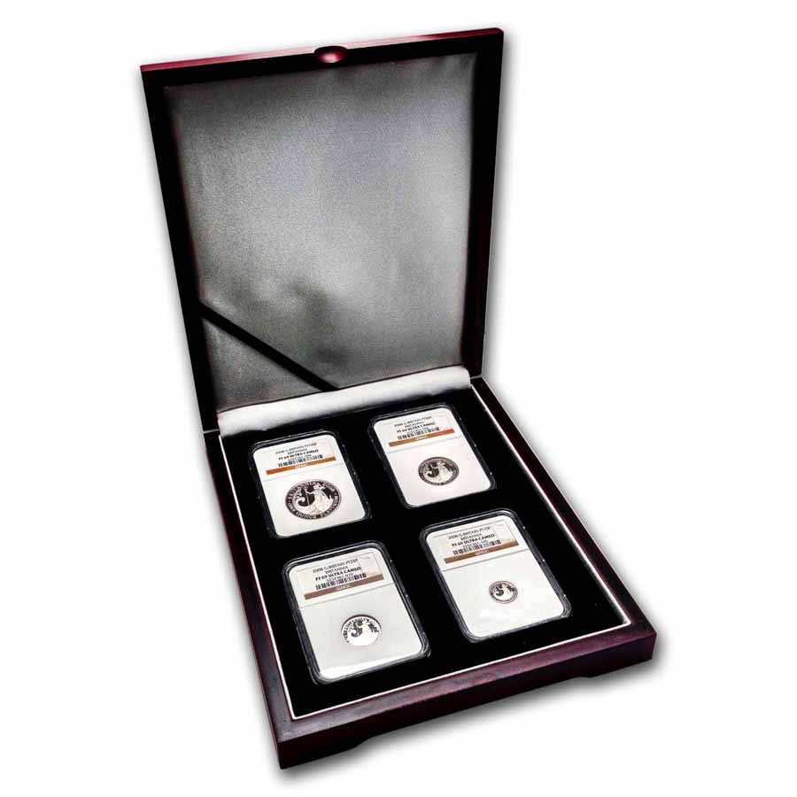 2008 Great Britain 4-Coin Platinum Proof Set PF-69 NGC