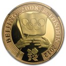 2008 Great Britain Proof Gold £2 Olympic Handover
