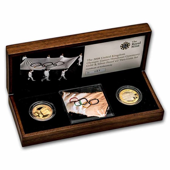 2008 Great Britain Proof Gold/Silver £2 Olympic Handover Set 2008 Great Britain Proof Gold/Silver £2 Olympic Handover Set
