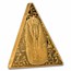2008 Isle of Man 1 oz Gold Crown King Tut Triangle/Pyramid (Dmg)