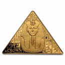 2008 Isle of Man 1 oz Gold Crown King Tut Triangle/Pyramid (Dmg)