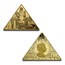 2008 Isle of Man 3 Coin Proof Gold King Tut Triangle/Pyramid