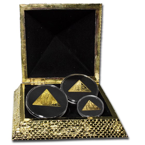 2008 Isle of Man 3 Coin Proof Gold King Tut Triangle/Pyramid 2008 Isle of Man 3 Coin Proof Gold King Tut Triangle/Pyramid