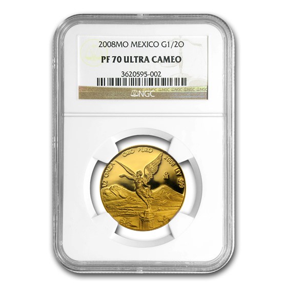2008 Mexico 1/2 oz Gold Libertad PF-70 NGC 2008 Mexico 1/2 oz Gold Libertad PF-70 NGC