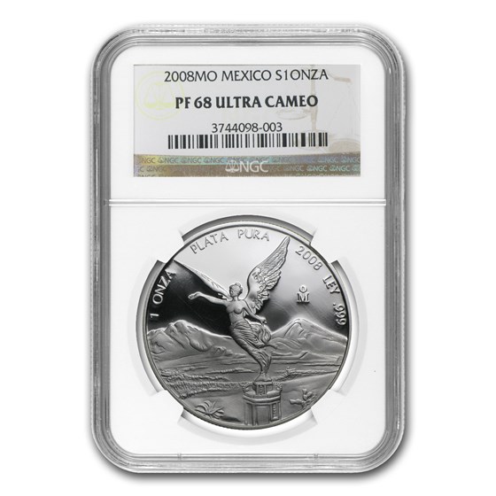 2008 Mexico 1 oz Silver Libertad PF-68 NGC 2008 Mexico 1 oz Silver Libertad PF-68 NGC