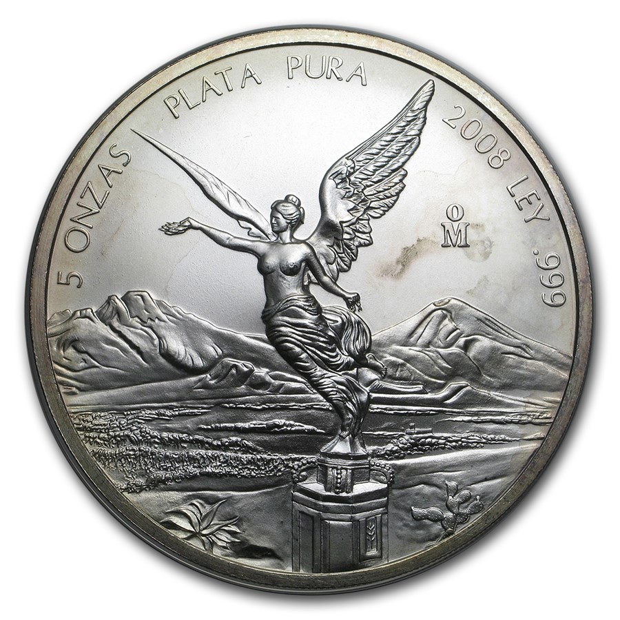 Buy 2008 Mexico 5 oz Silver Libertad BU (Abrasions) APMEX