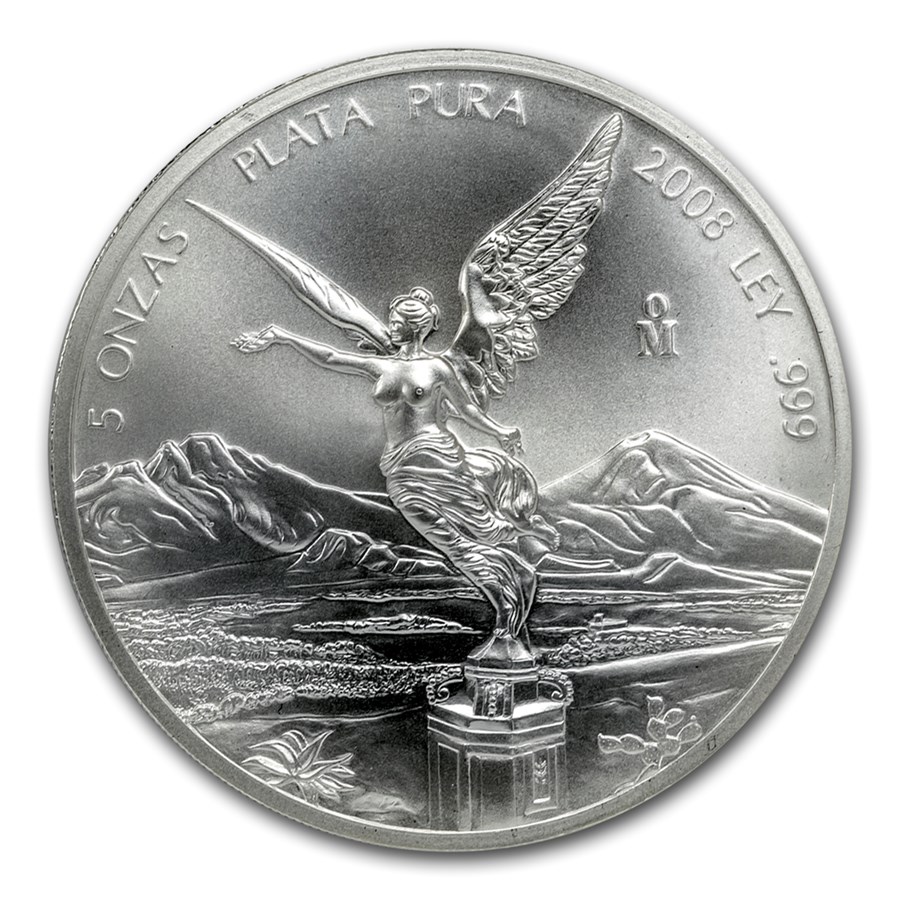 2008 Mexico 5 oz Silver Libertad BU