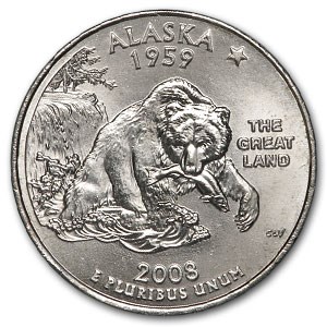 2008-P Alaska State Quarter BU