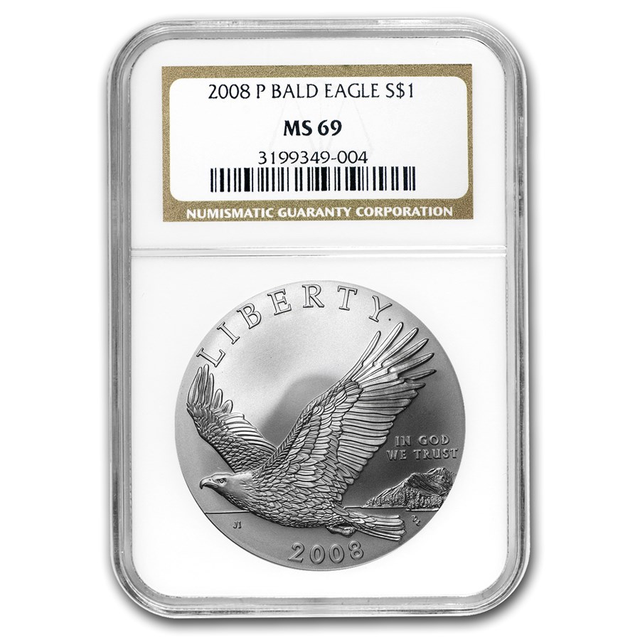 2008-P Bald Eagle $1 Silver Commem MS-69 NGC