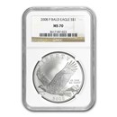 2008-P Bald Eagle $1 Silver Commem MS-70 NGC