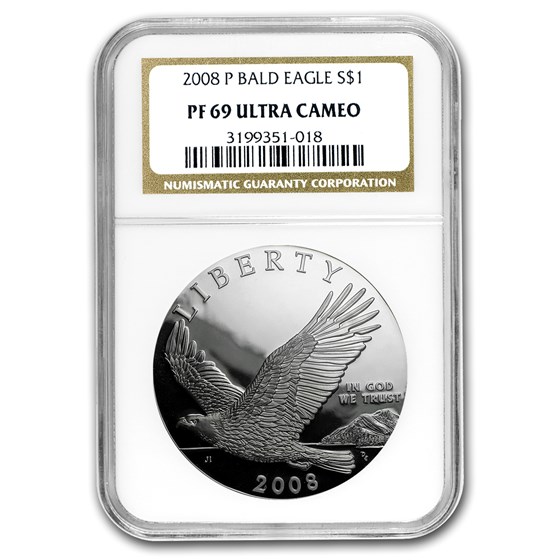 2008-P Bald Eagle $1 Silver Commem PF-69 NGC 2008-P Bald Eagle $1 Silver Commem PF-69 NGC