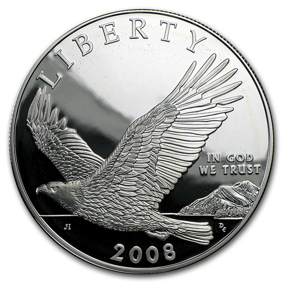 2008-P Bald Eagle $1 Silver Commem Proof (w/Box & COA)