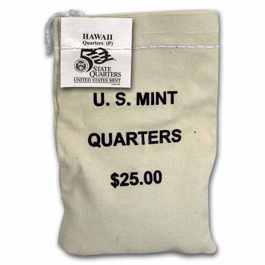 2008-P Hawaii State Quarter $25 Sealed Mint Bag BU