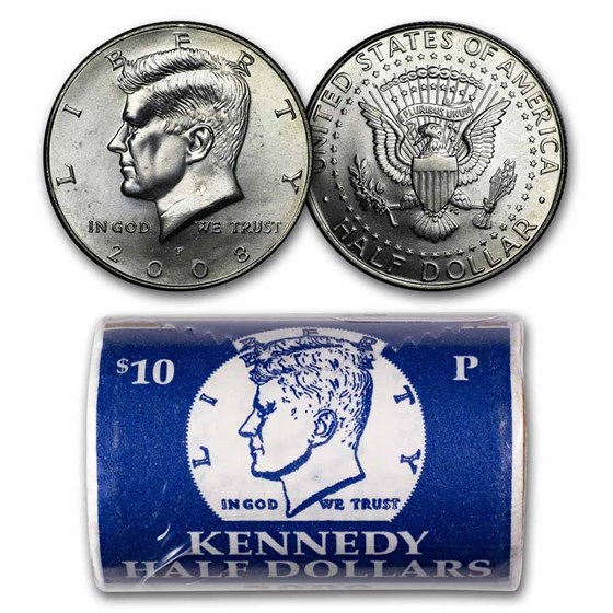 2008-P Kennedy Half Dollar 20-Coin Roll BU 2008-P Kennedy Half Dollar 20-Coin Roll BU
