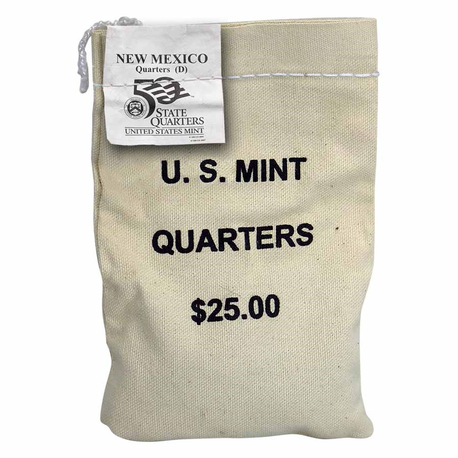 2008-P New Mexico State Quarter $25 Sealed Mint Bag BU