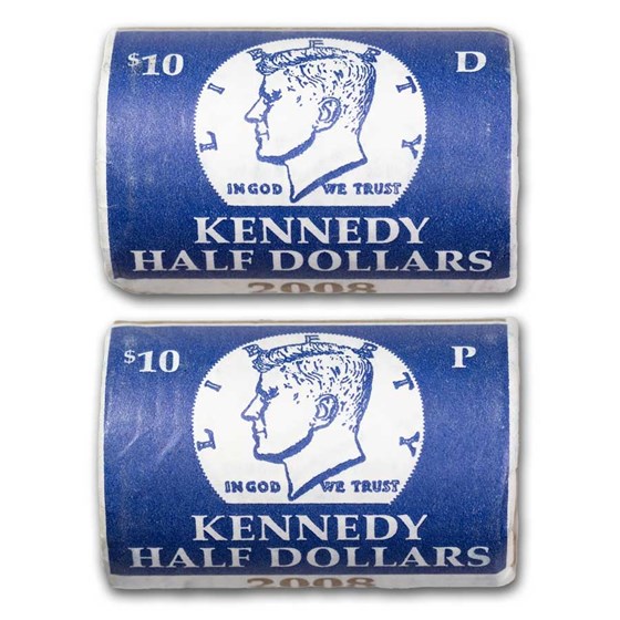 2008-P&D Kennedy Half Dollar 20-Coin 2 Rolls Set (Mint Wrapped) 2008-P&D Kennedy Half Dollar 20-Coin 2 Rolls Set (Mint Wrapped)