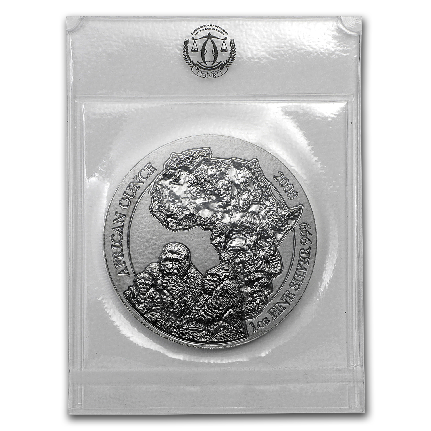 Buy 2008 Rwanda 1 oz Silver African Gorilla BU | APMEX