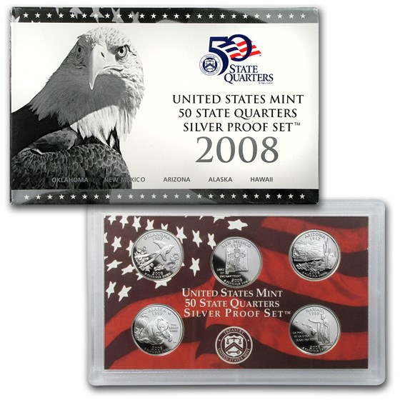 2008-S 50 State Quarters Proof Set (Silver)