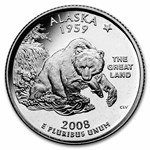 2008-S Alaska State Quarter Gem Proof (Silver) 40-Coin Roll