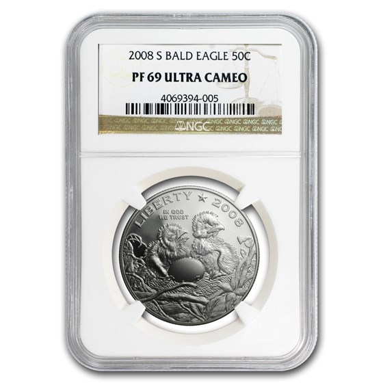 2008-S Bald Eagle 1/2 Dollar Clad Commem PF-69 NGC 2008-S Bald Eagle 1/2 Dollar Clad Commem PF-69 NGC