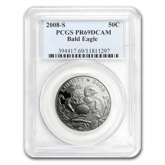 2008-S Bald Eagle 1/2 Dollar Clad Commem PR-69 PCGS