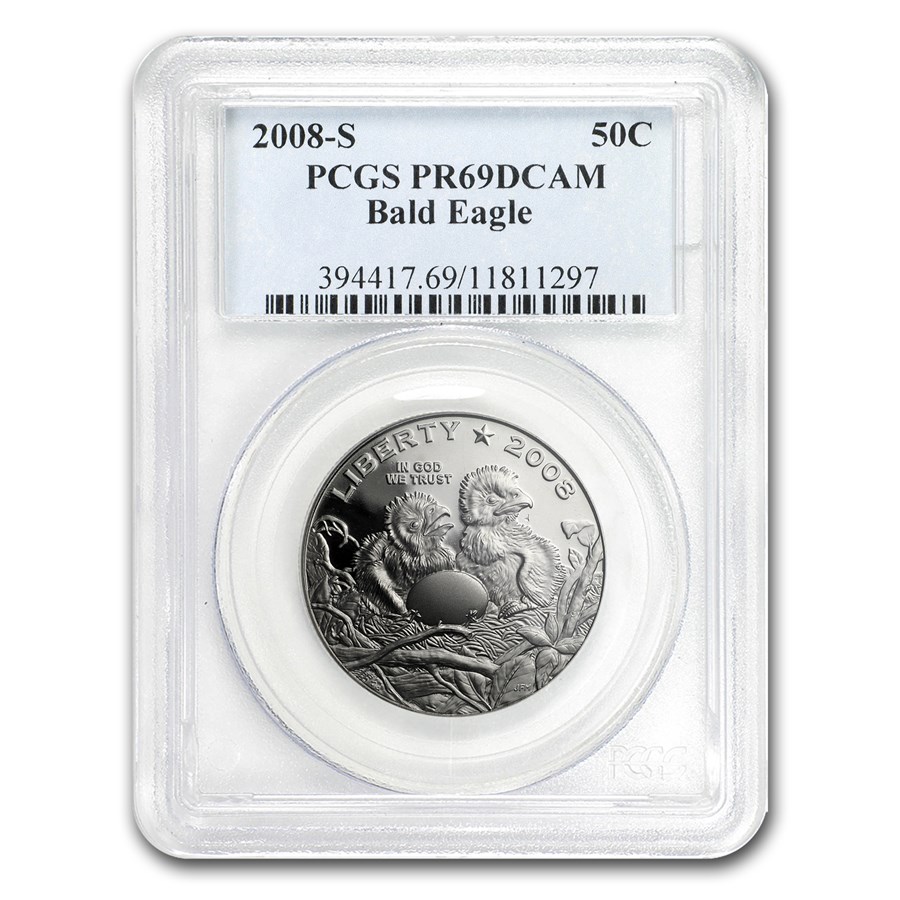2008-S Bald Eagle 1/2 Dollar Clad Commem PR-69 PCGS