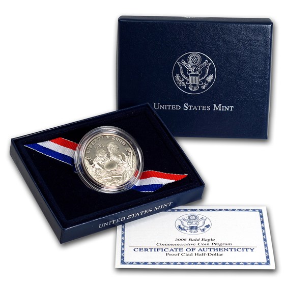 2008-S Bald Eagle 1/2 Dollar Clad Commem Proof (w/Box & COA) 2008-S Bald Eagle 1/2 Dollar Clad Commem Proof (w/Box & COA)