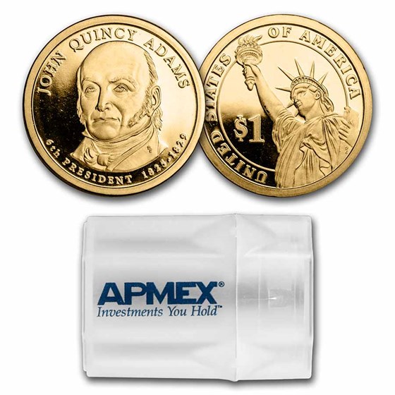 2008-S John Quincy Adams 20-Coin Presidential Dollar Roll PR 2008-S John Quincy Adams 20-Coin Presidential Dollar Roll PR