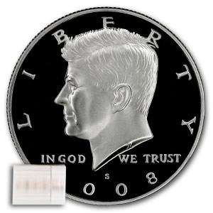 2008-S Kennedy Half Dollar 20-Coin Roll Proof 2008-S Kennedy Half Dollar 20-Coin Roll Proof