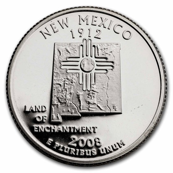 2008-S New Mexico State Quarter Gem Proof 2008-S New Mexico State Quarter Gem Proof